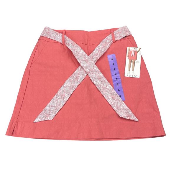 NWT S.C. & CO. Tummy Control Pull-On Skort Sz 4 Pink - Picture 2 of 5